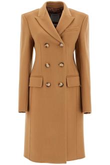 sportmax double-breasted virgin wool coat