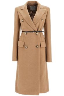 sportmax double-breasted cashmere blend coat