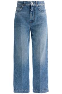 sportmax high-waisted cropped denim jeans