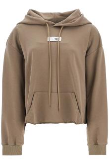 mm6 maison margiela boxy hoodie with hood