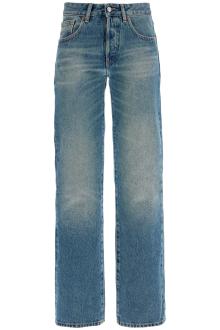 mm6 maison margiela low-waisted flared jeans