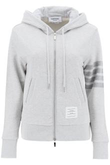 thom browne 4-bar hoodie with zipper and