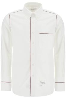 thom browne button-down shirt with gros-grain trim