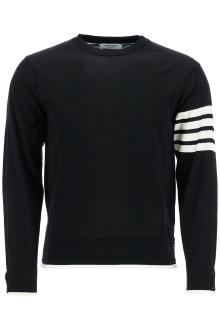 thom browne 4-bar wool jersey pullover sweater