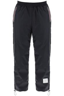 thom browne cricket stripe ripstop pants for