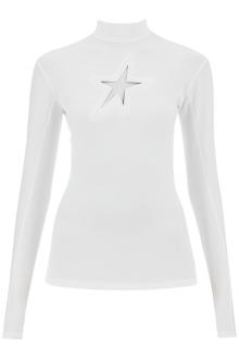 mugler long-sleeved star top for