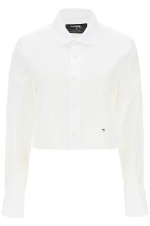 homme girls cotton twill cropped shirt