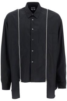 comme des garcons black &quot;shirt with functional zip