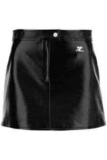 courreges re-edition vinyl effect mini skirt