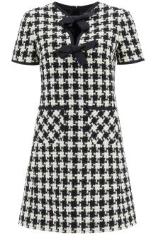 valentino garavani mini dress in damier light tweed