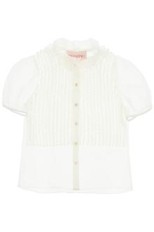 valentino garavani short-sleeved chiffon blouse