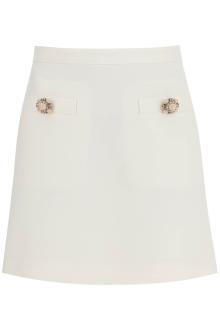 valentino garavani short crepe couture skirt