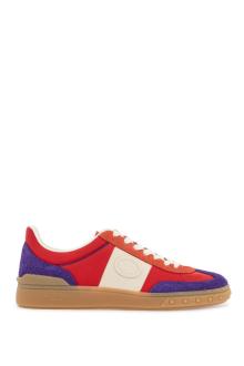 valentino garavani purple women&#039;s sneakers in polyester and suede