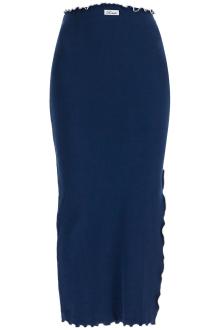 rotate midi skirt with contrasting hemline