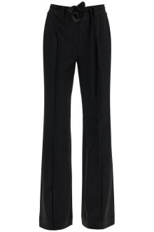 rotate elegant pink recycled polyester women&#039;s trousers