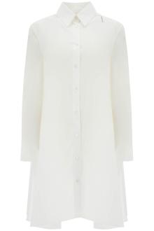 marni white cotton dress with embroidery