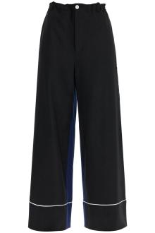 marni elegant black virgin wool trousers