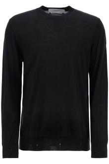 golden goose men&#039;s black merino wool crew neck sweater