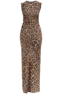 stella mccartney &#039;animal print sleeveless maxi dress in