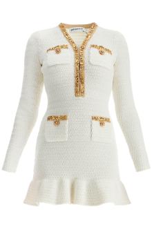 self portrait lurex knit mini dress