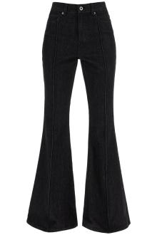 self portrait high-waisted flare jeans for