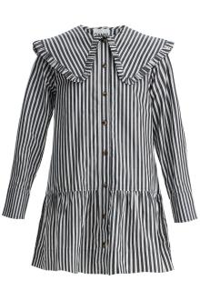 ganni big collar mini shirt dress