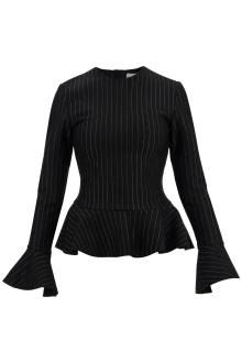 ganni long-sleeved peplum