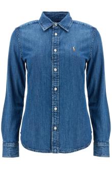 polo ralph lauren slim fit denim shirt