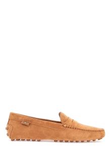 tod&#039;s men&#039;s suede leather loafers in cognac