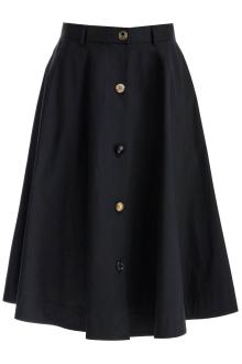 moschino &#039;poplin skirt with buttons&#039;