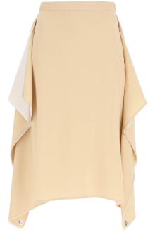 burberry &#039;thea&#039; silk midi skirt