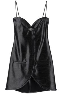 courreges vinyl ellipse mini sleeveless dress