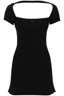 courreges &quot;hyperbole mini ribbed jersey dress with