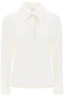 courreges cotton piqué polo shirt