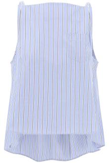 sacai striped sleeveless top in poplin