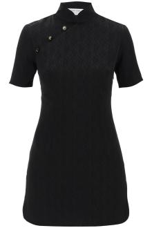 marine serre moon diamant jacquard mini dress