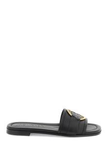 moncler leather bell slides for