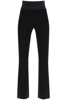 alexander wang flared pants with branded stripe