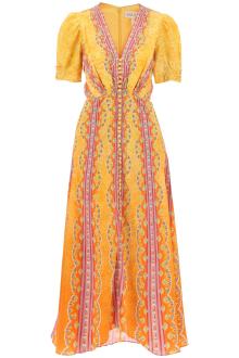 saloni long silk dress lea in eight