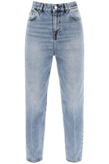 toteme organic denim tapered jeans