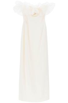 alessandra rich strapless dress with organza details