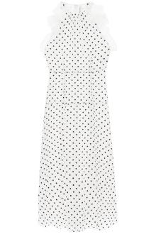 alessandra rich sleeveless maxi dress in polka