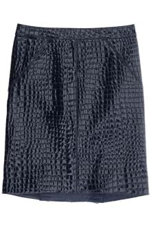 tom ford crocodile effect leather skirt