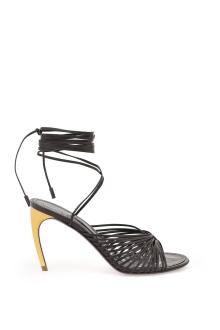 ferragamo curved heel sandals with elevated