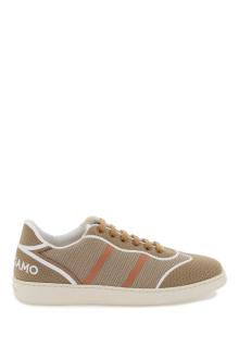 ferragamo low-top sneakers in technical knit