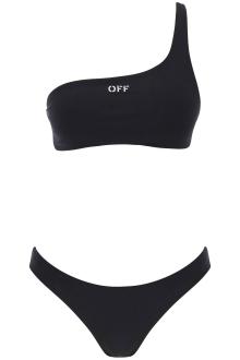 off-white embroidered logo bikini set with