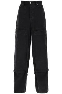 off-white wide leg cargo pants