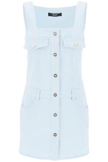 versace &quot;medusa mini denim dress