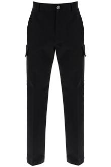 versace cotton gabardine cargo pants in