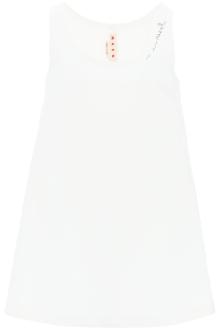 marni flared dress with hand-embroidered